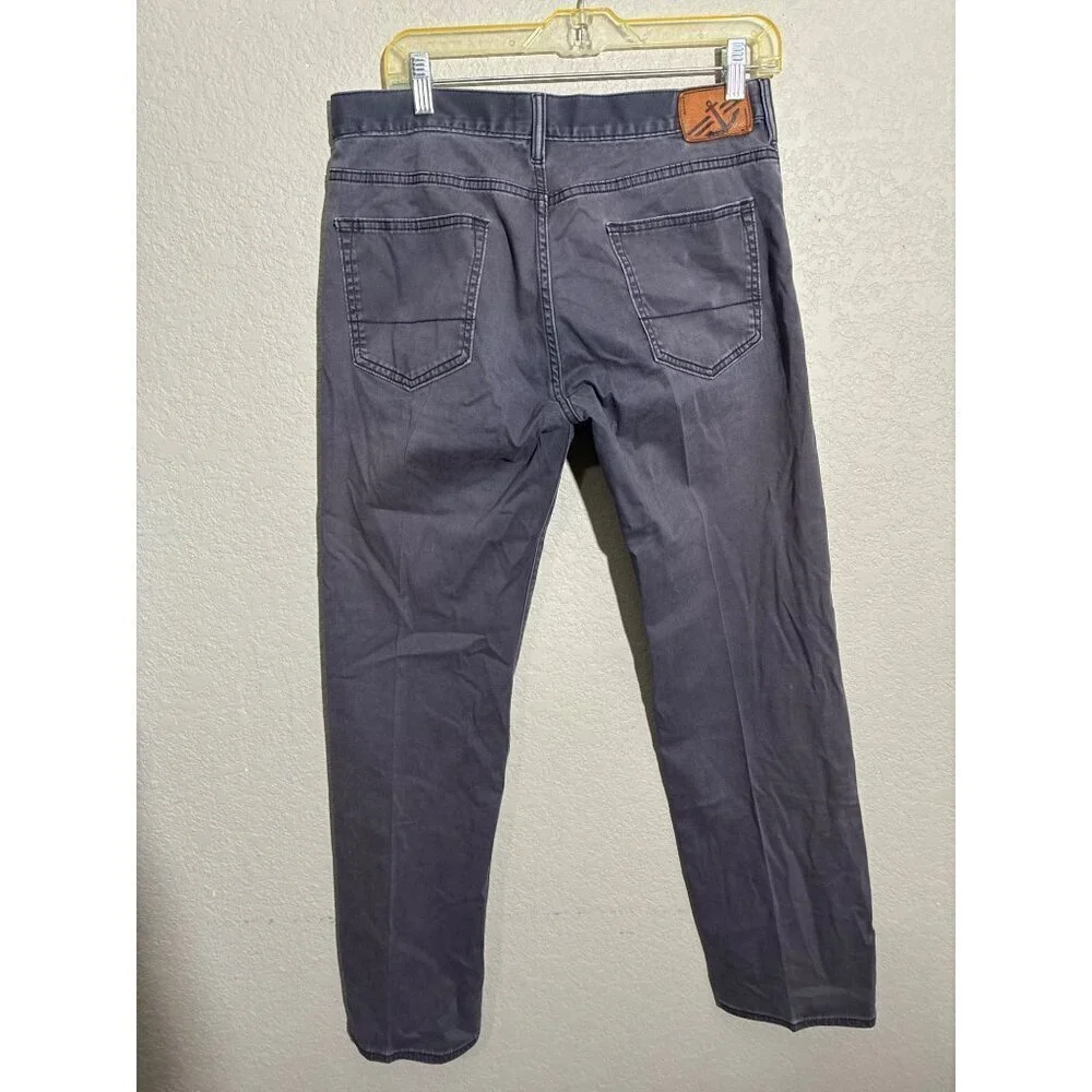 Dockers Mens Classic Fit Gray Pants 31x30 Cotton Blend Straight Leg Casual Wear